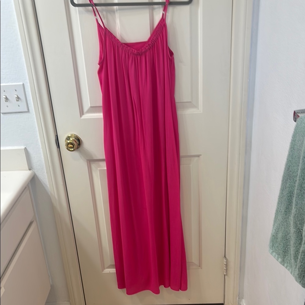 Love Stitch Pink Maxi Dress